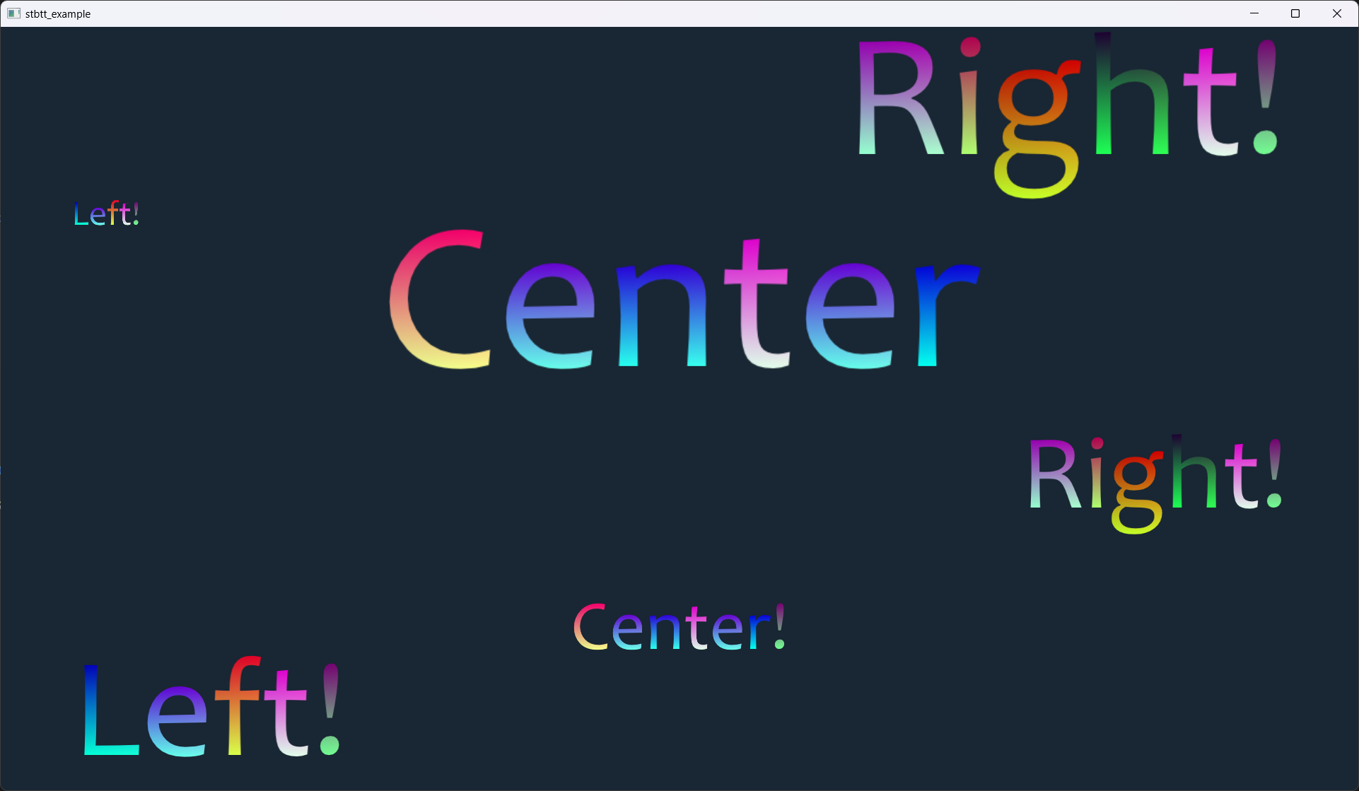 Text rendering