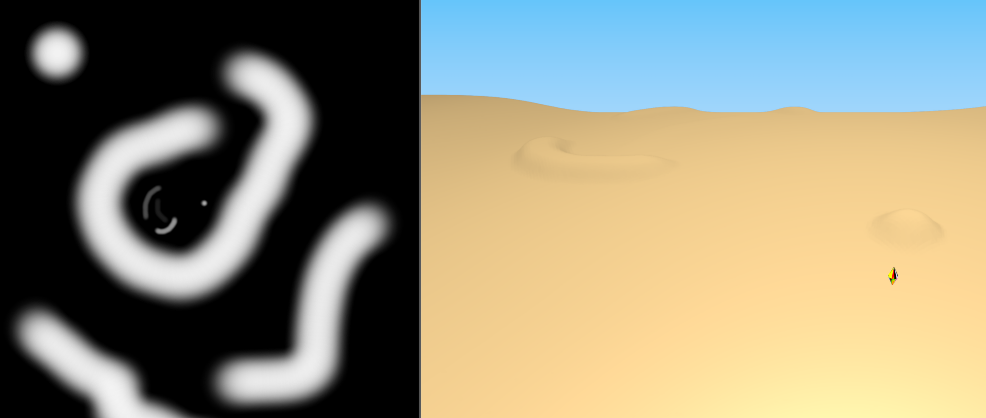 Desert rendered from height map
